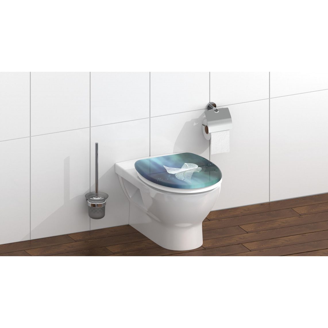 82153 Duroplast WC-zitting FALLEN LEAF, met valrem vue 8