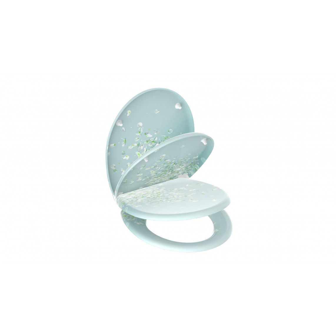 82381 abattant WC en Duroplast FLOWER IN THE WIND, avec frein de chute et déclipsable vue 7