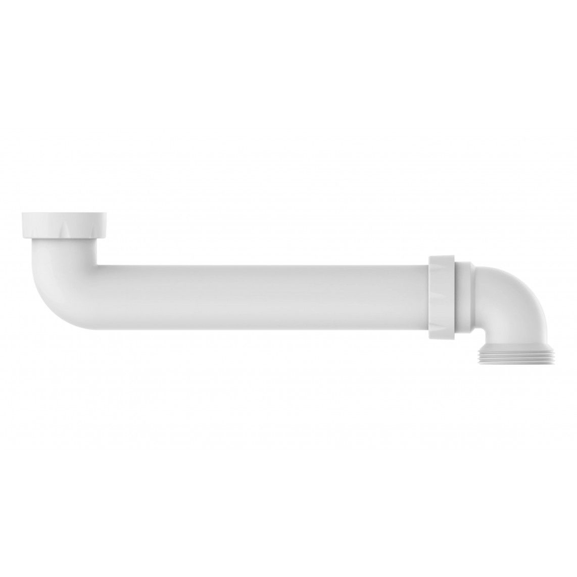 98833848 Space-saving sink outpipe, plastic, white, 1 1/2" female x 290 mm x 1 1/2" male vue 2