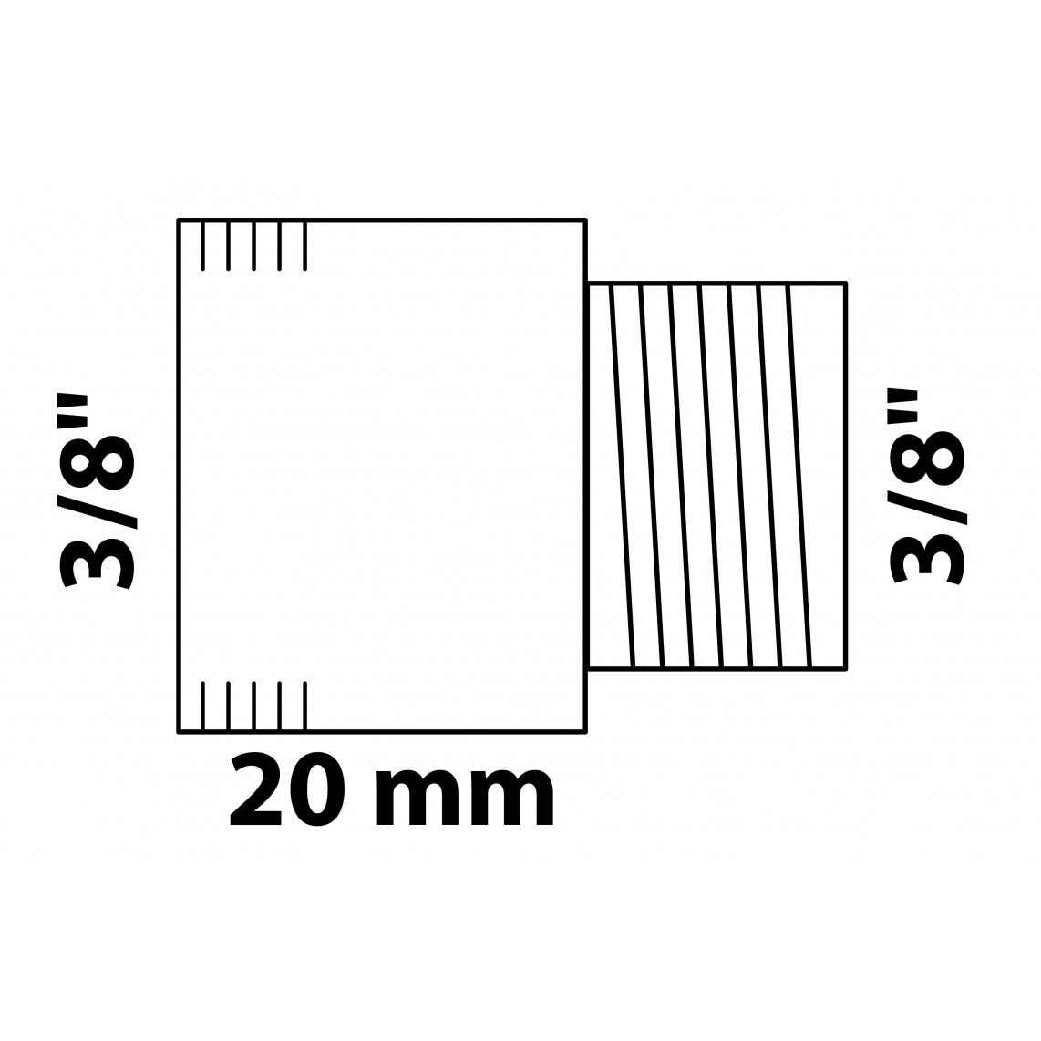 989311355 MS kraan verlengstuk, blanco, 3/8" x 20 mm, vue 2