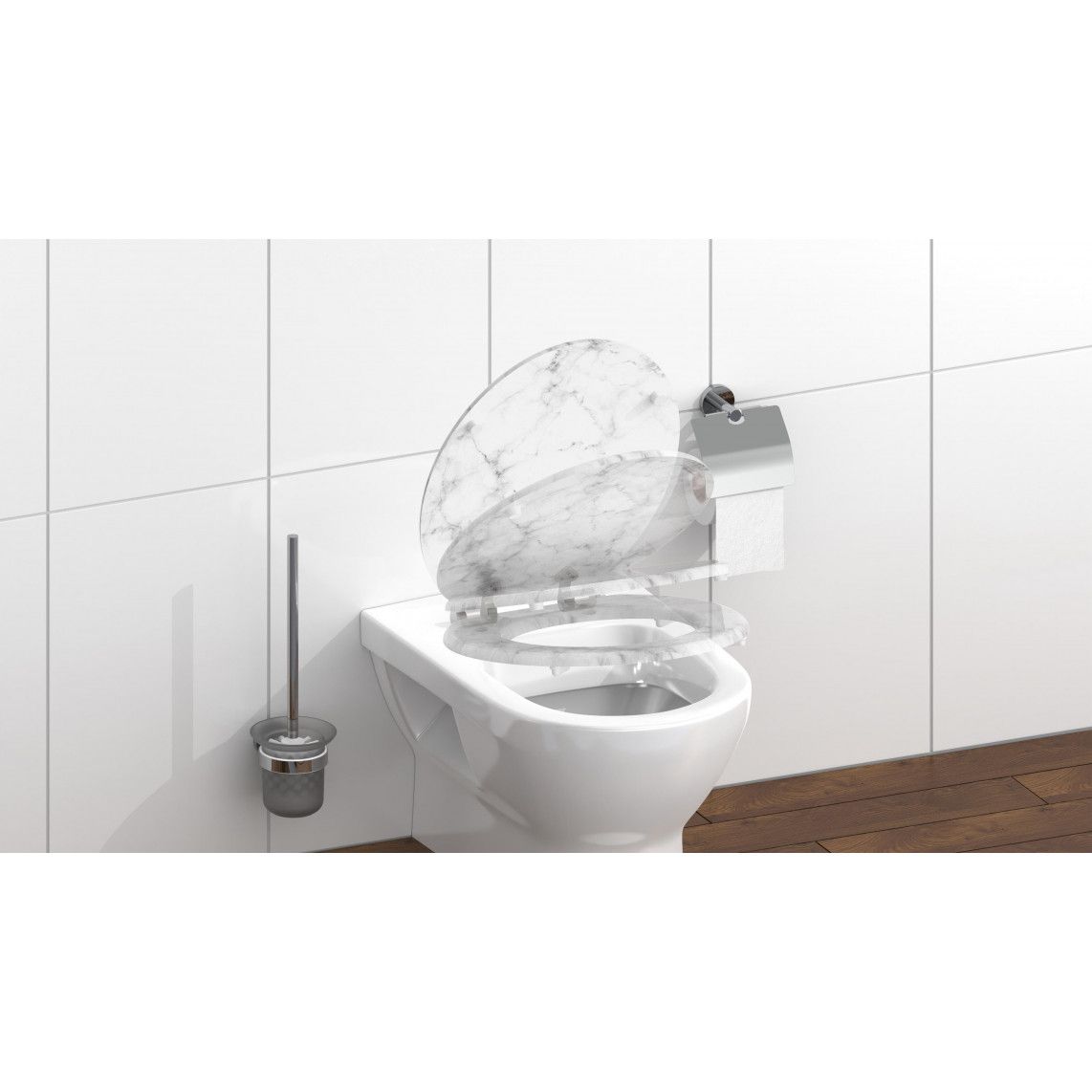80194 abattant WC en MDF MARMOR STONE, avec frein de chute vue 9