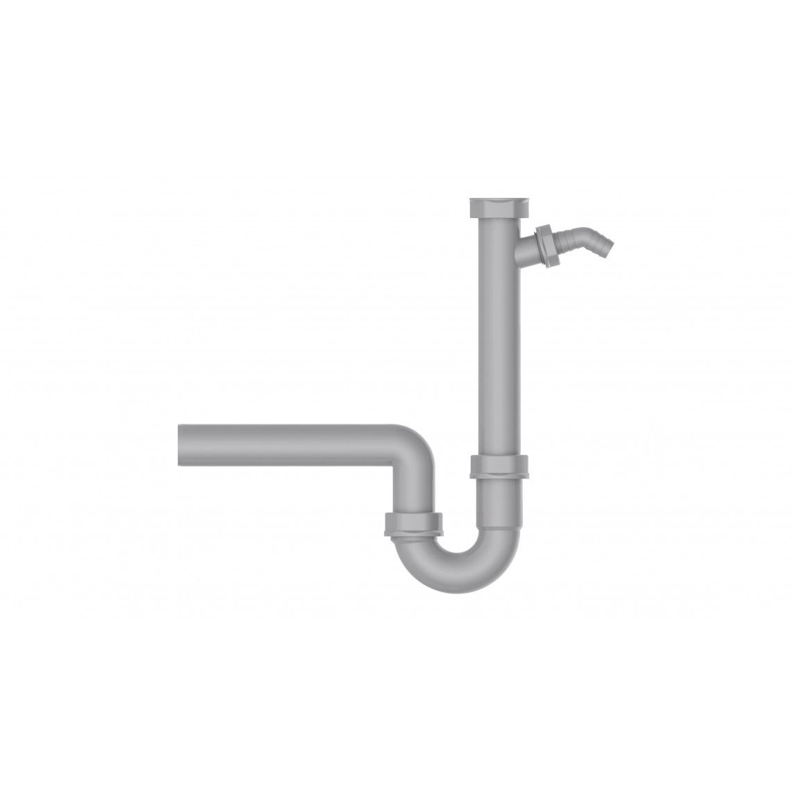 98831349 ECO-SAVE KS évier-siphon tubulaire,Gris, 1 1/2" F x 40 mm, avec 3/4" Raccordement de l'appareil vue 3