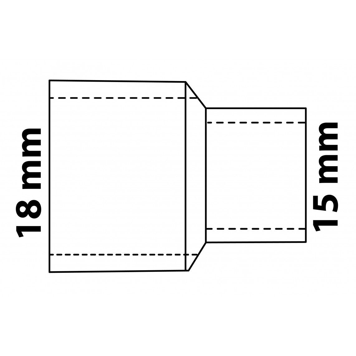 989063055 CU verloopsok, blanco, 18 mm x 15 mm, 2 mofen, (5240) vue 3