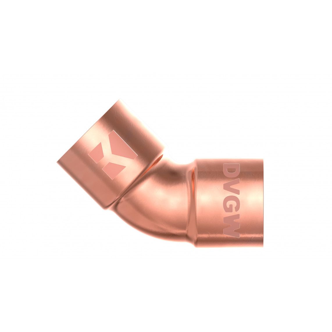 989112055 Elbow 45°, copper solder fitting, 15 mm, 2 sockets vue 2