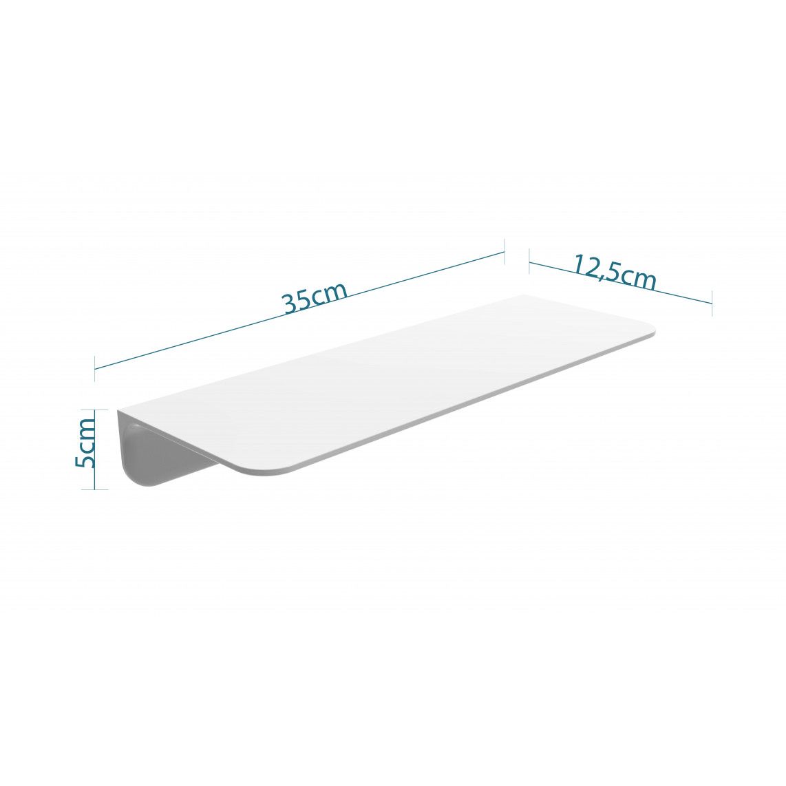 10500 Tablette de douche, blanc, à coller vue 7