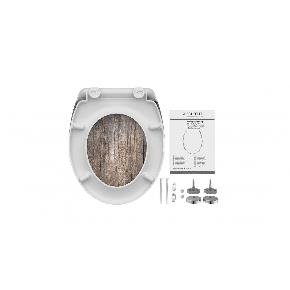 82368 abattant WC en Duroplast OLD WOOD, avec frein de chute et déclipsable vue 6