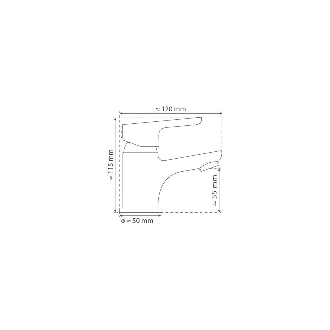 42100 VICO Mitigeur lavabo, chromé vue 4