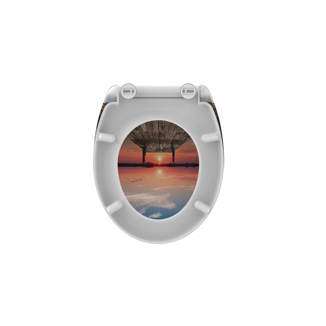82378 Duroplast Toilet seat SUNSET SKY, with soft close and quick release vue 6