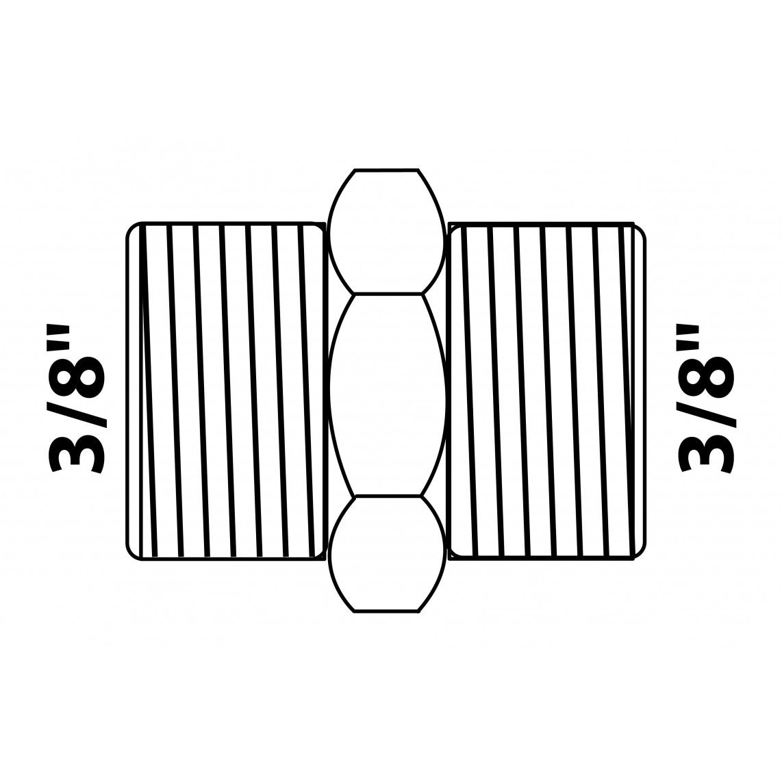 989341355 MS dubbele nippel, blanco, 3/8"BU vue 2