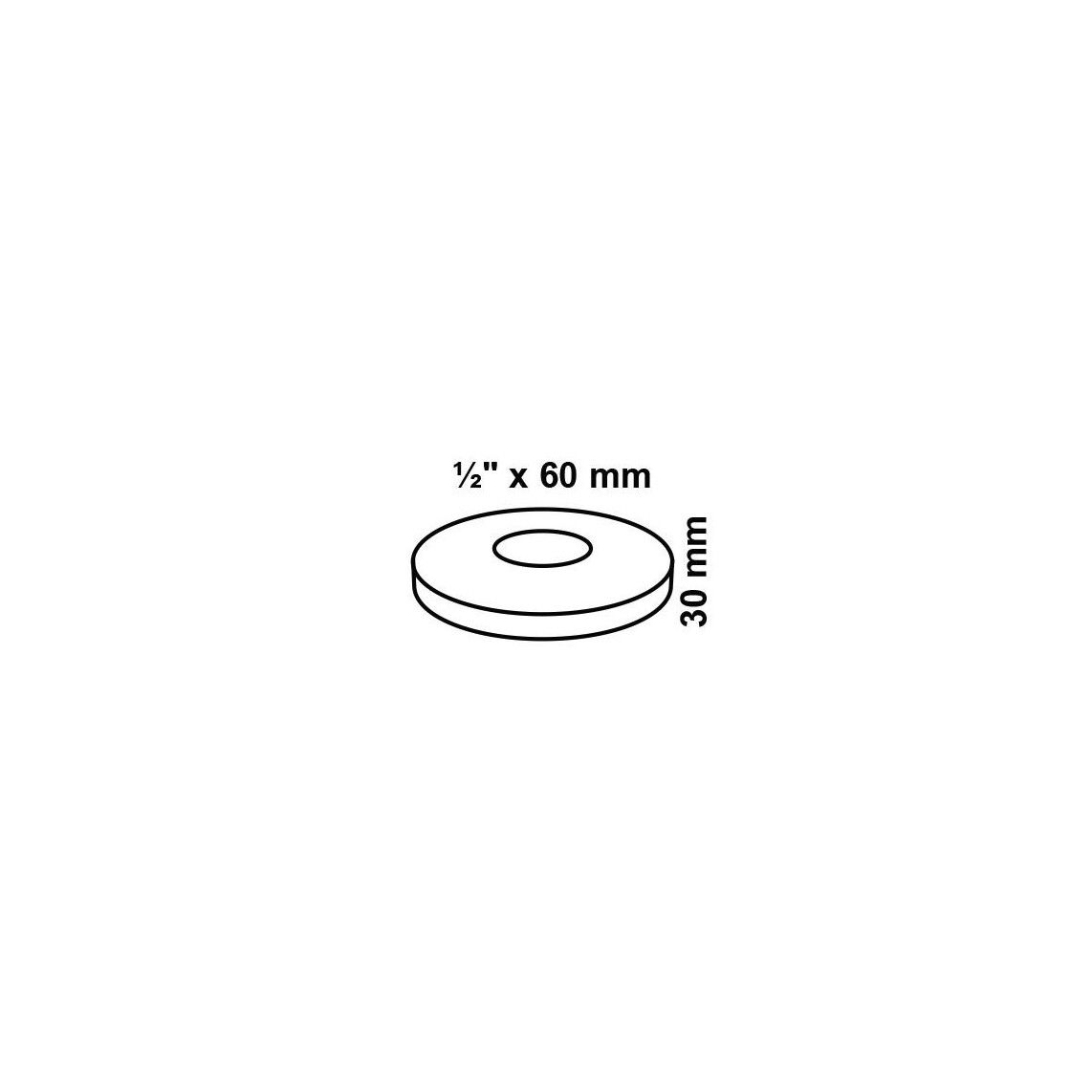 988135348 Tap rose, chrome, 1/2" x 60 mm x 30 mm vue 2