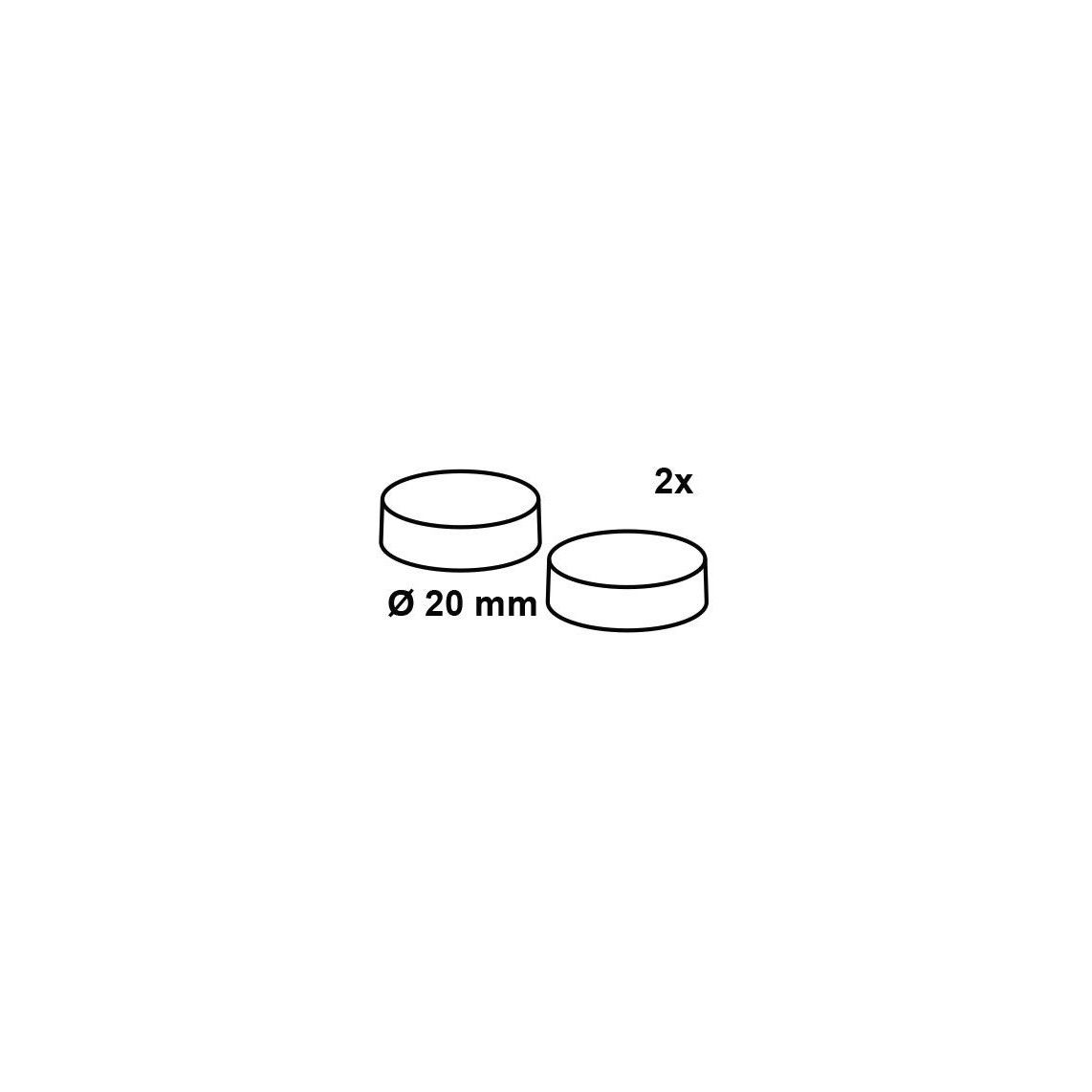 988462048 Cover cap, chrome, 20 mm, for pedestal toilet/tray fixing (2x) vue 2