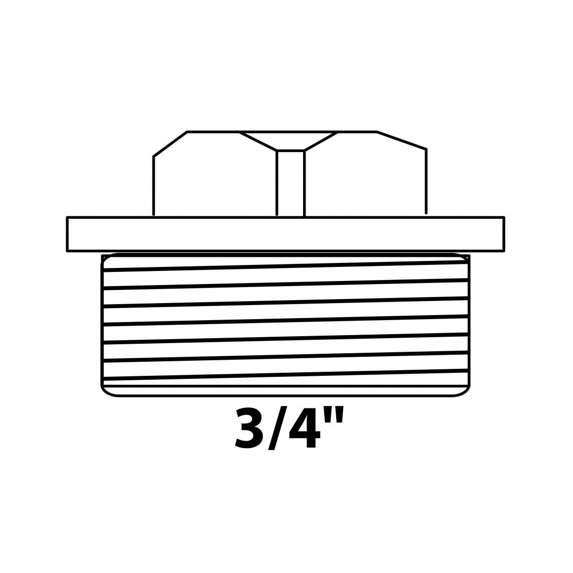 989423355 LT bouchon, vierge, 3/4" M vue 2