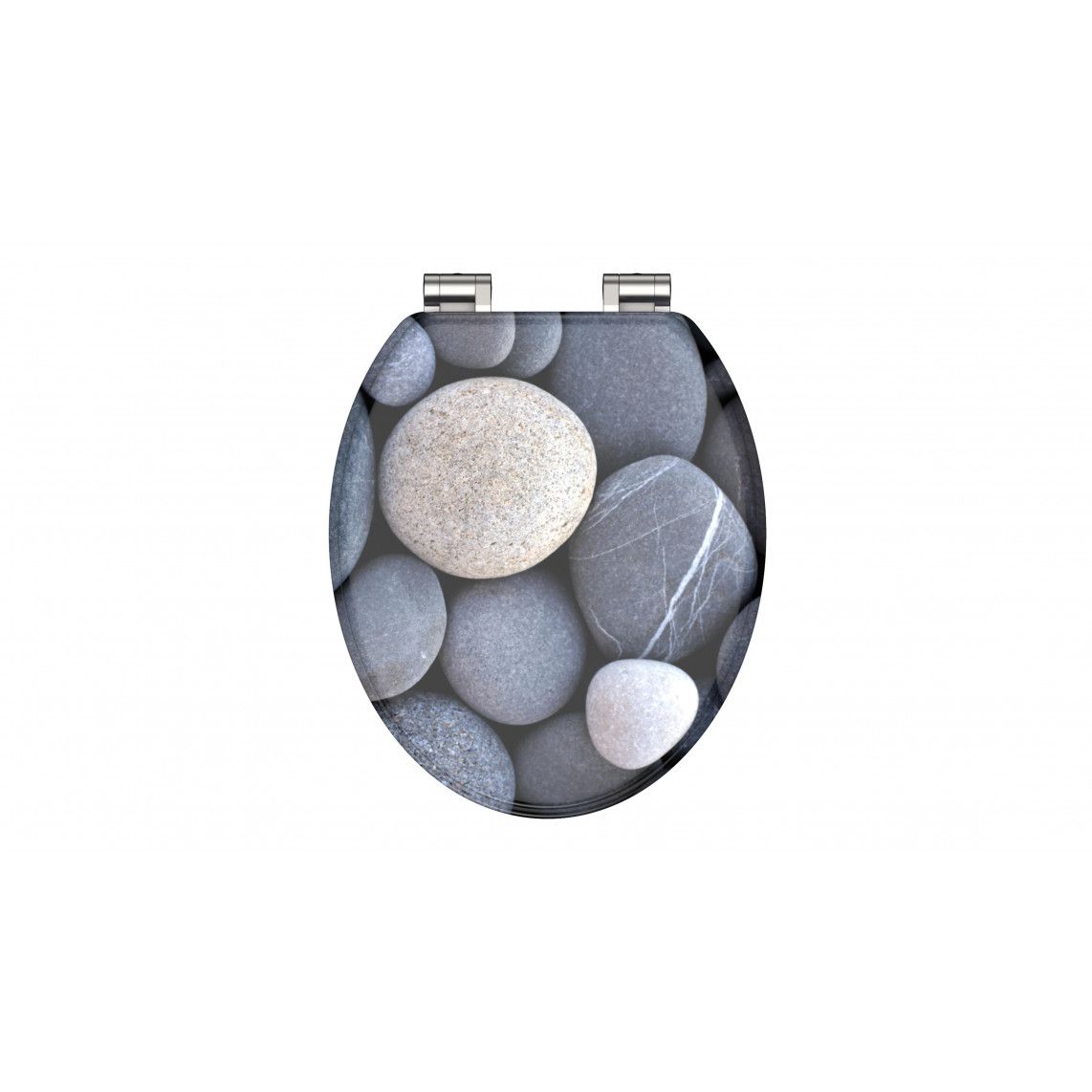 80130 abattant WC en MDF GREY STONES, avec frein de chute vue 2