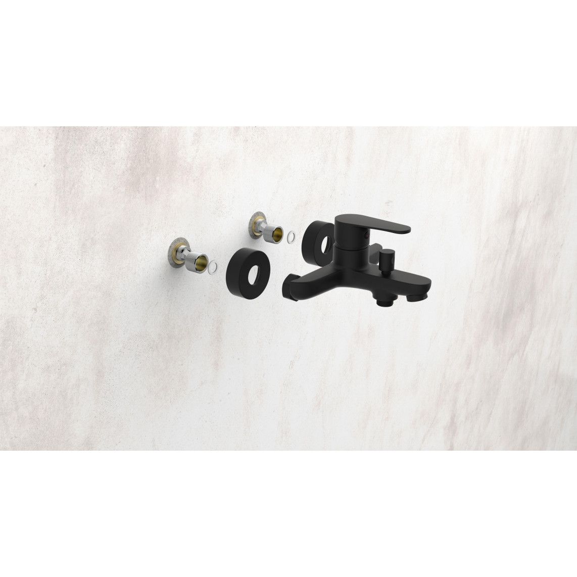 NI023CALCRBL CLAUDIO Bathtub mixer, black matt vue 11