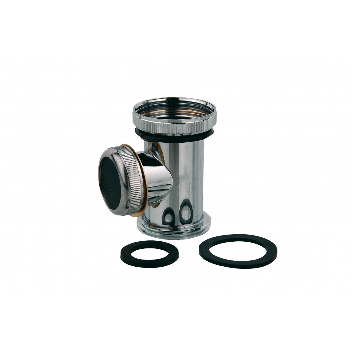 988391113 raccord d'évacuation en T, chromé, 1 1/4", pour siphon