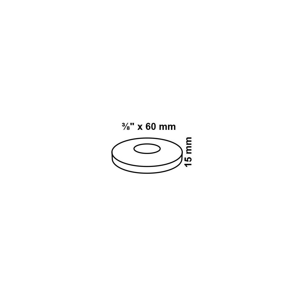 988131248 kraanrozet, chroom, 3/8" x 60 mm x 15 mm vue 2