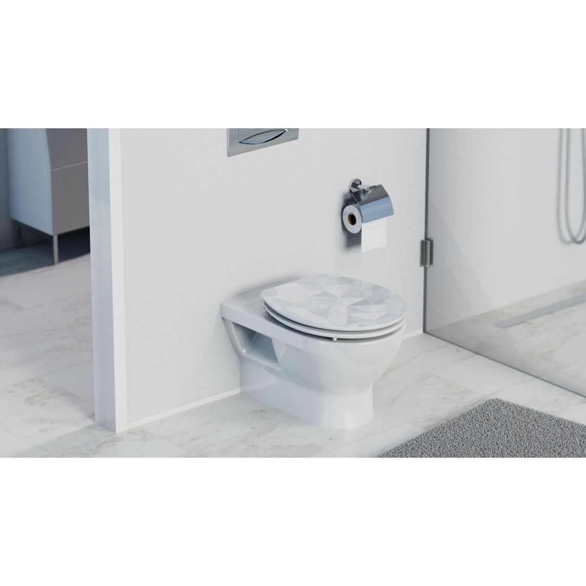 80545 abattant WC en MDF HG DIAMOND, avec frein de chute vue 10