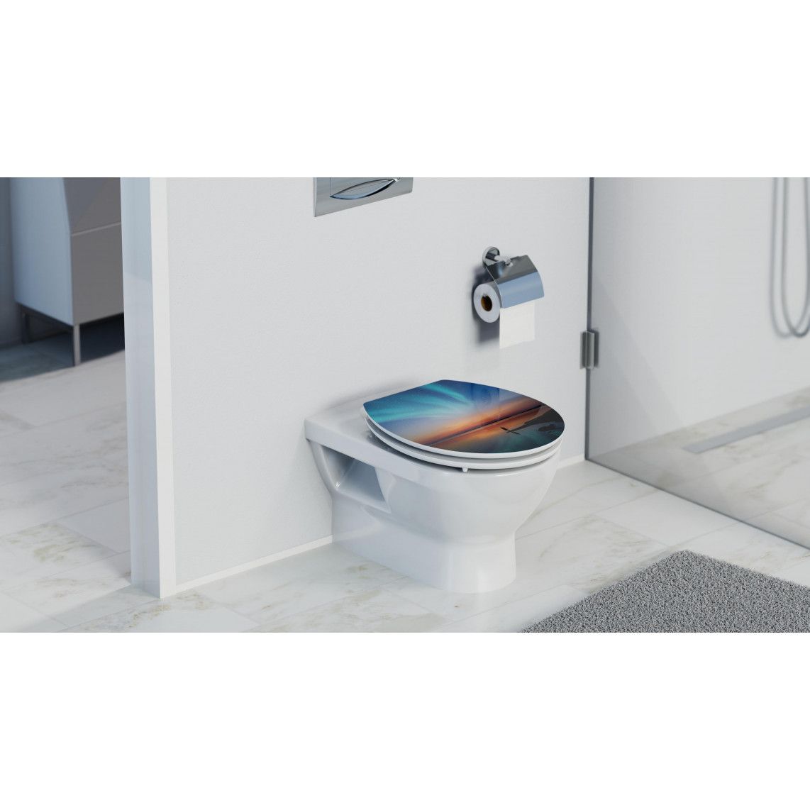 80548 abattant WC en MDF HG POLAR LIGHTS, avec frein de chute vue 10