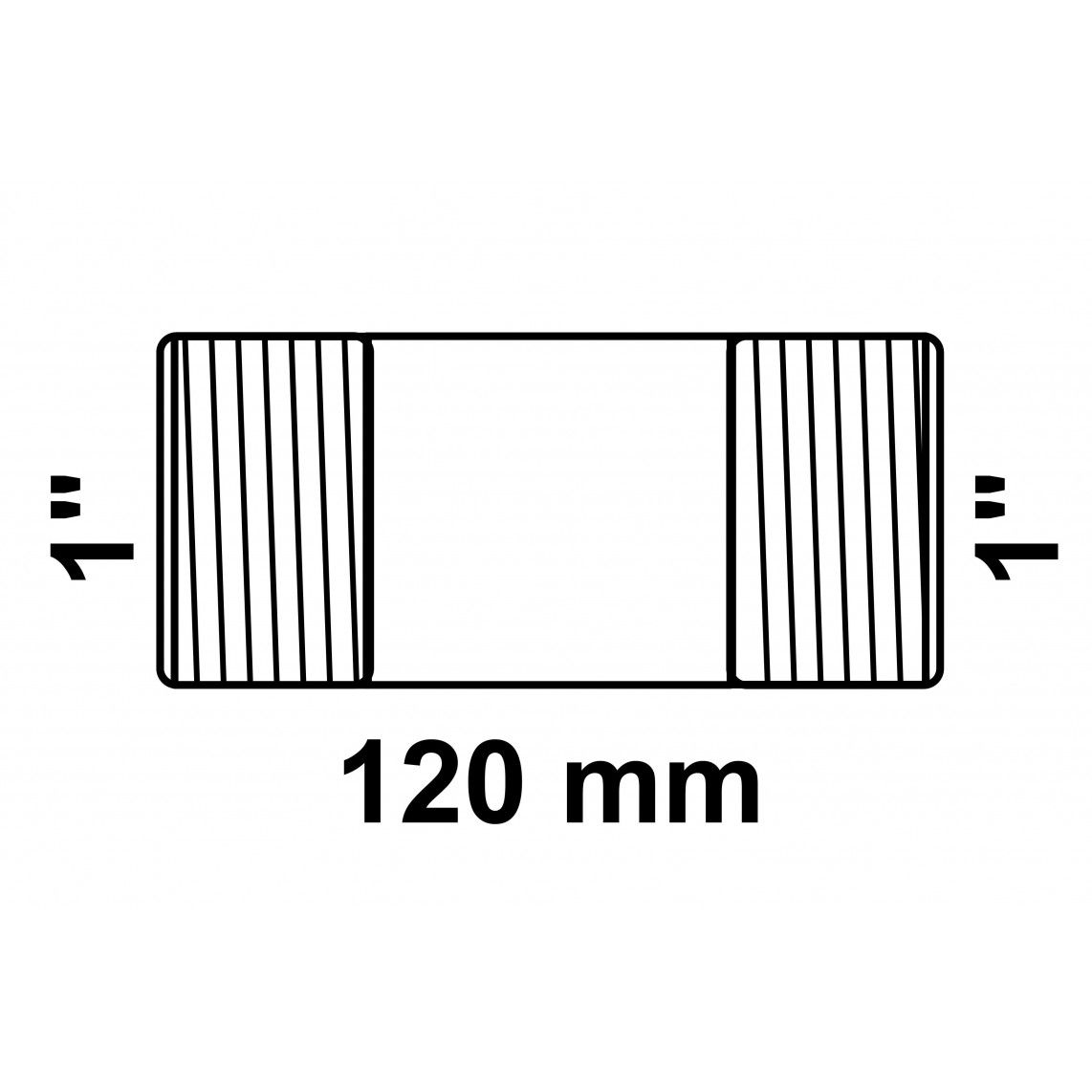 989825455 FM mamelon double, galvanisé, 1" x 120 mm, (23) vue 2