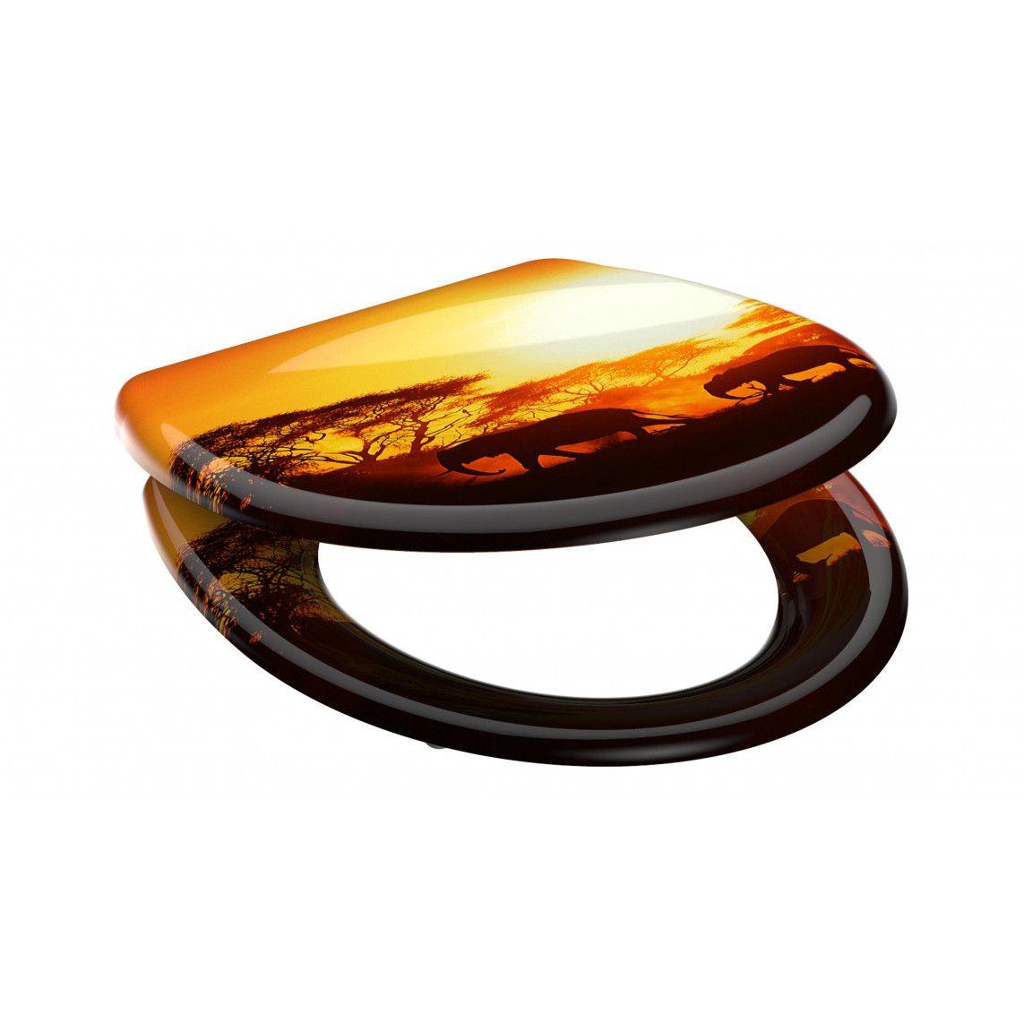 82360 Duroplast WC-zitting AFRICA, met valrem en afneembaar vue 2