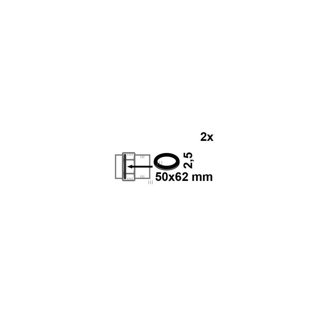 98696820 fitting pakking, Rubber, 50 x 62 x 2,5 mm, voor 1 1/2" (2x) vue 2