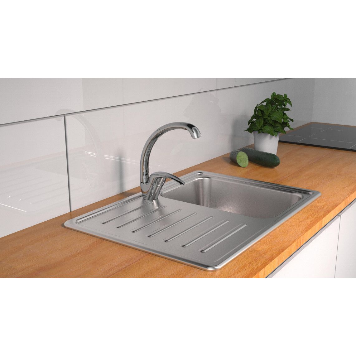 35755 DIZIANI Keukenkraan, chroom vue 3