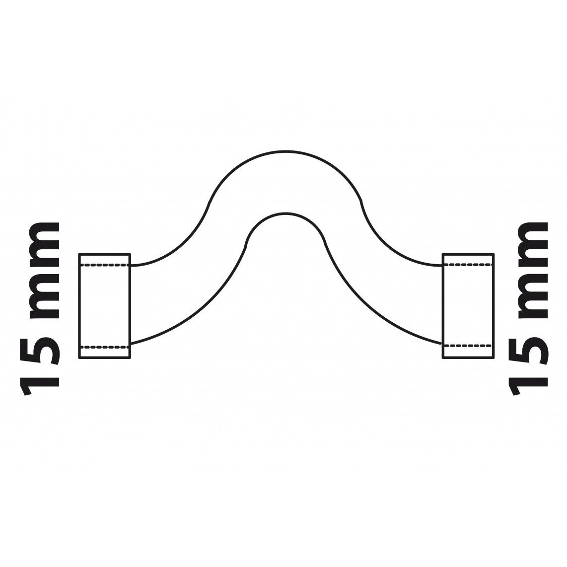 98925200 CU coude croisé, vierge, 15 mm, 2 manchons (5085) vue 3