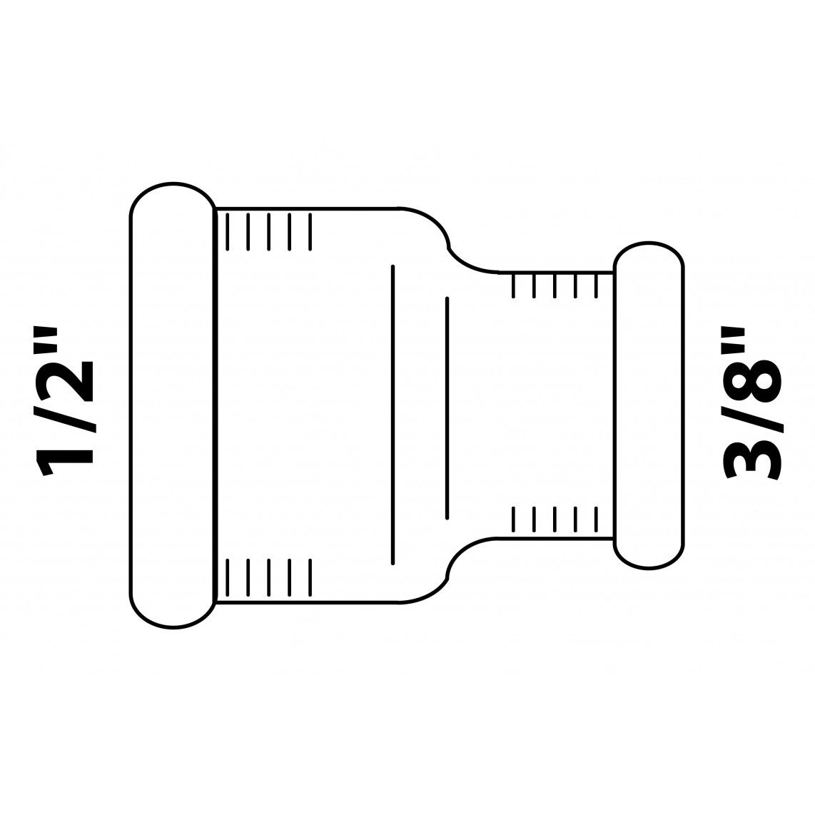 989371155 MS verloopsok, chroom, 1/2"BI x 3/8"BI vue 2