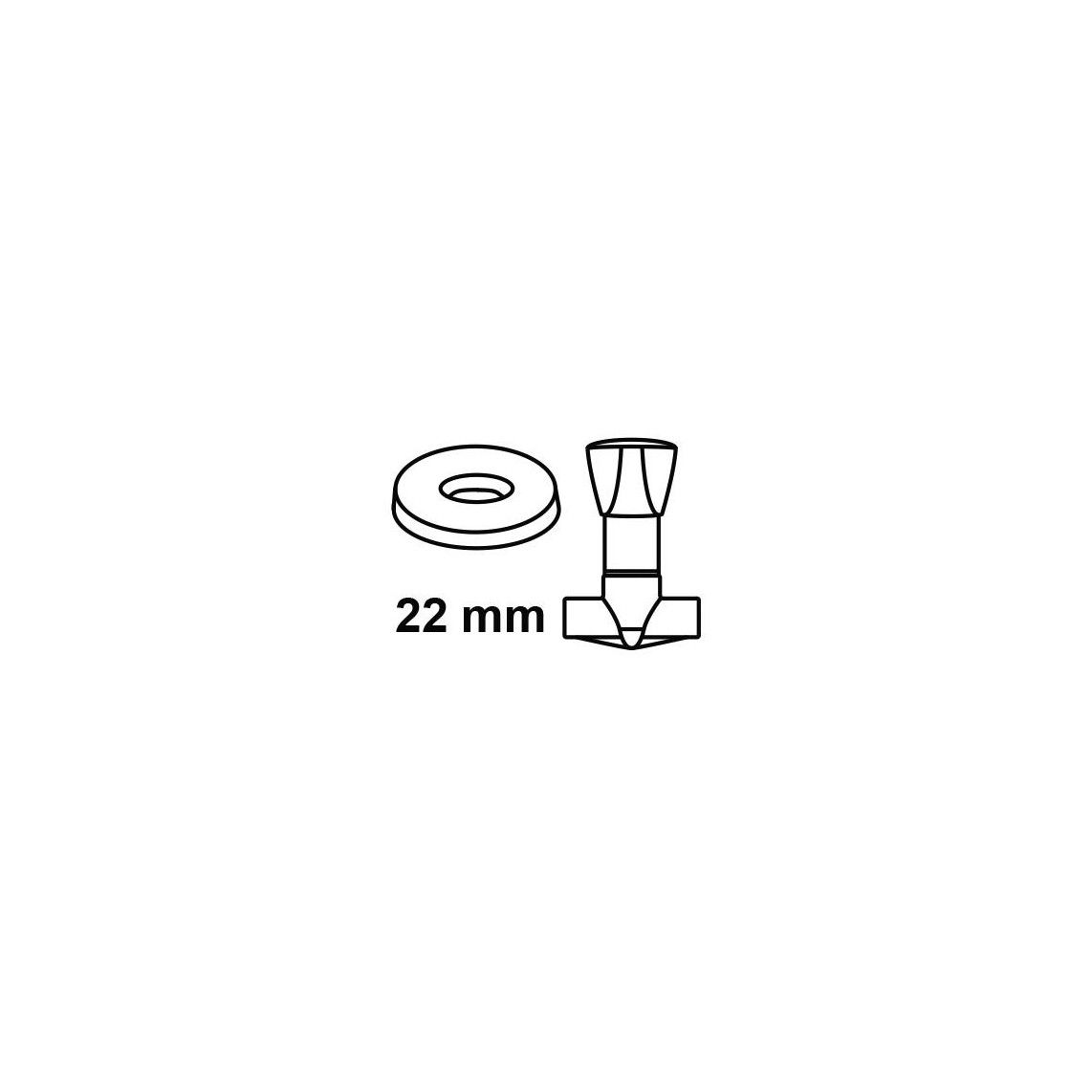 986512113 inbouw stopkraan, chroom, 22 mm, met rozet vue 2
