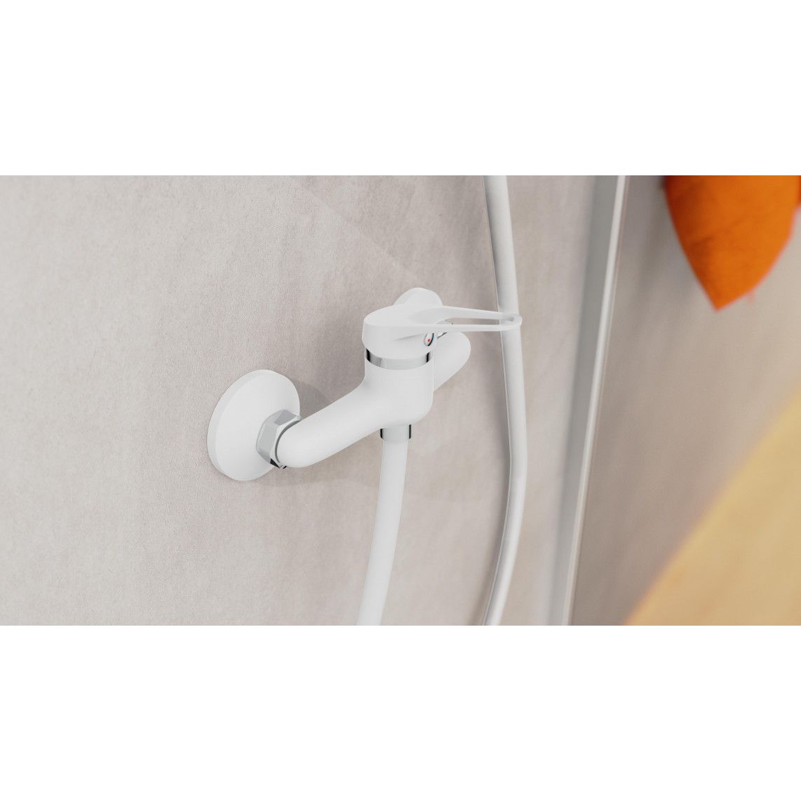 NI168SCR-W SPEED Douchekraan, wit/chroom vue 7