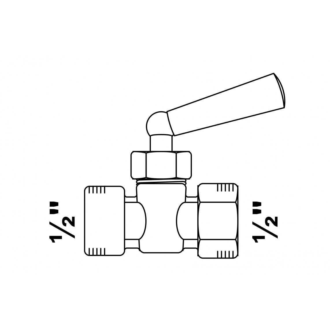 984520163 manometer stopkraan, 1/2"BIx1/2"BI vue 2