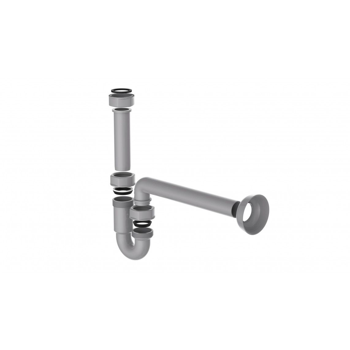 98801049 ECO-SAVE KS buissifon, Grijs, 1 1/4" x 32 mm vue 4