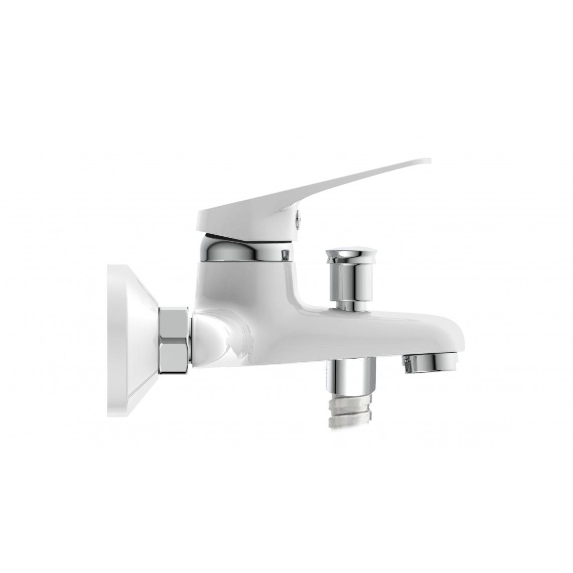 NI023SCR-W SPEED Badkraan, wit/chroom vue 3
