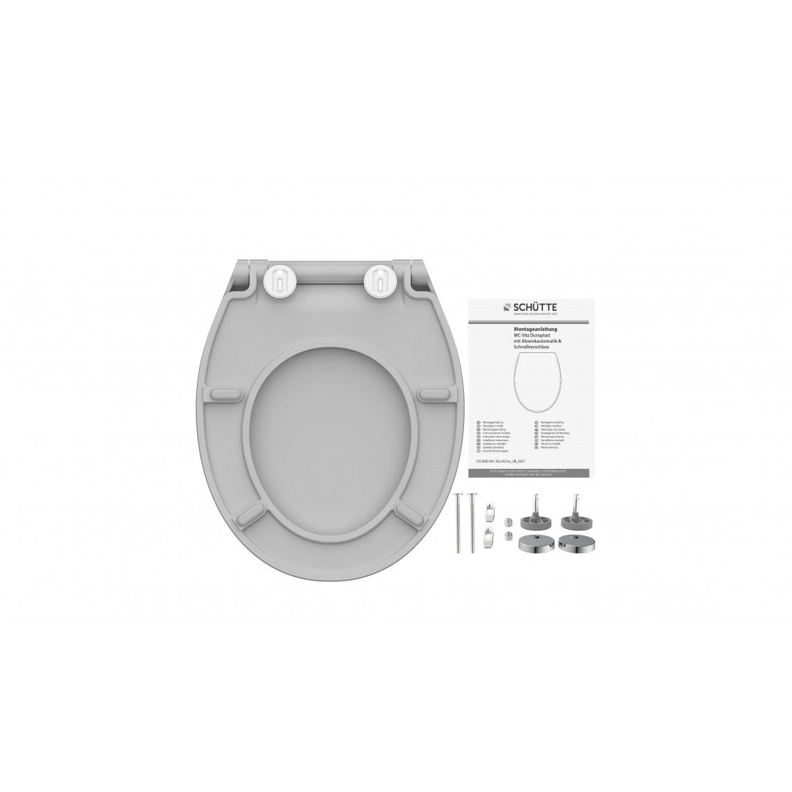 82702 abattant WC en Duroplast SLIM GREY, avec frein de chute et déclipsable vue 7
