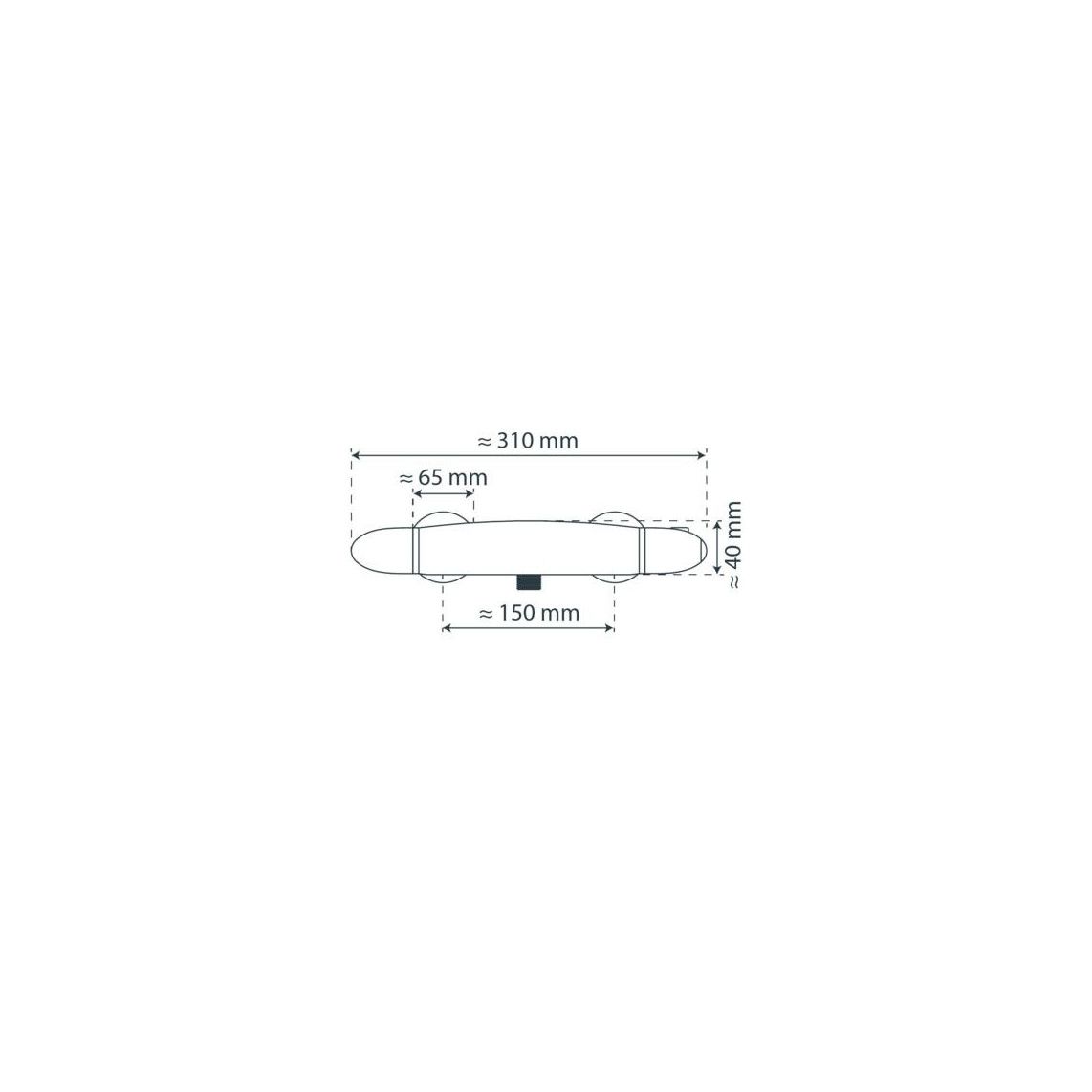 52435 SUPRA Thermostatische douchekraan, chroom vue 3