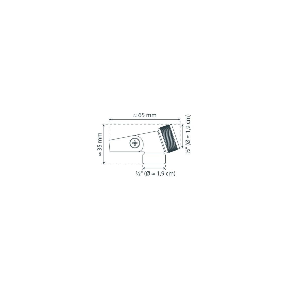 66421 MS MV-1PR scharnierstuk, chroom, 1/2", voor Tenon vue 3