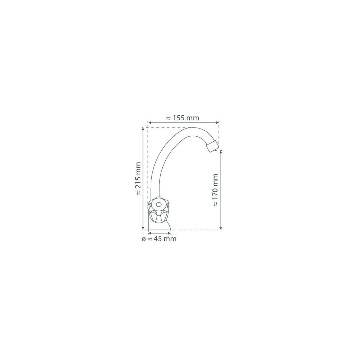 57110 BRILLANT Wastafelkraan lage druk, chroom vue 4