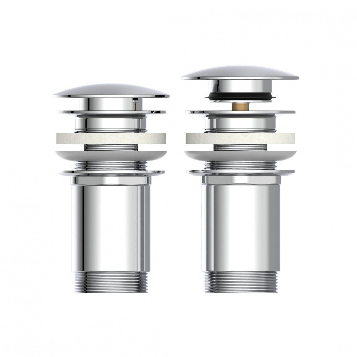 988073013 vanne d'évacuation à bouton clic-clac, chromé, 1 1/4" vue 4