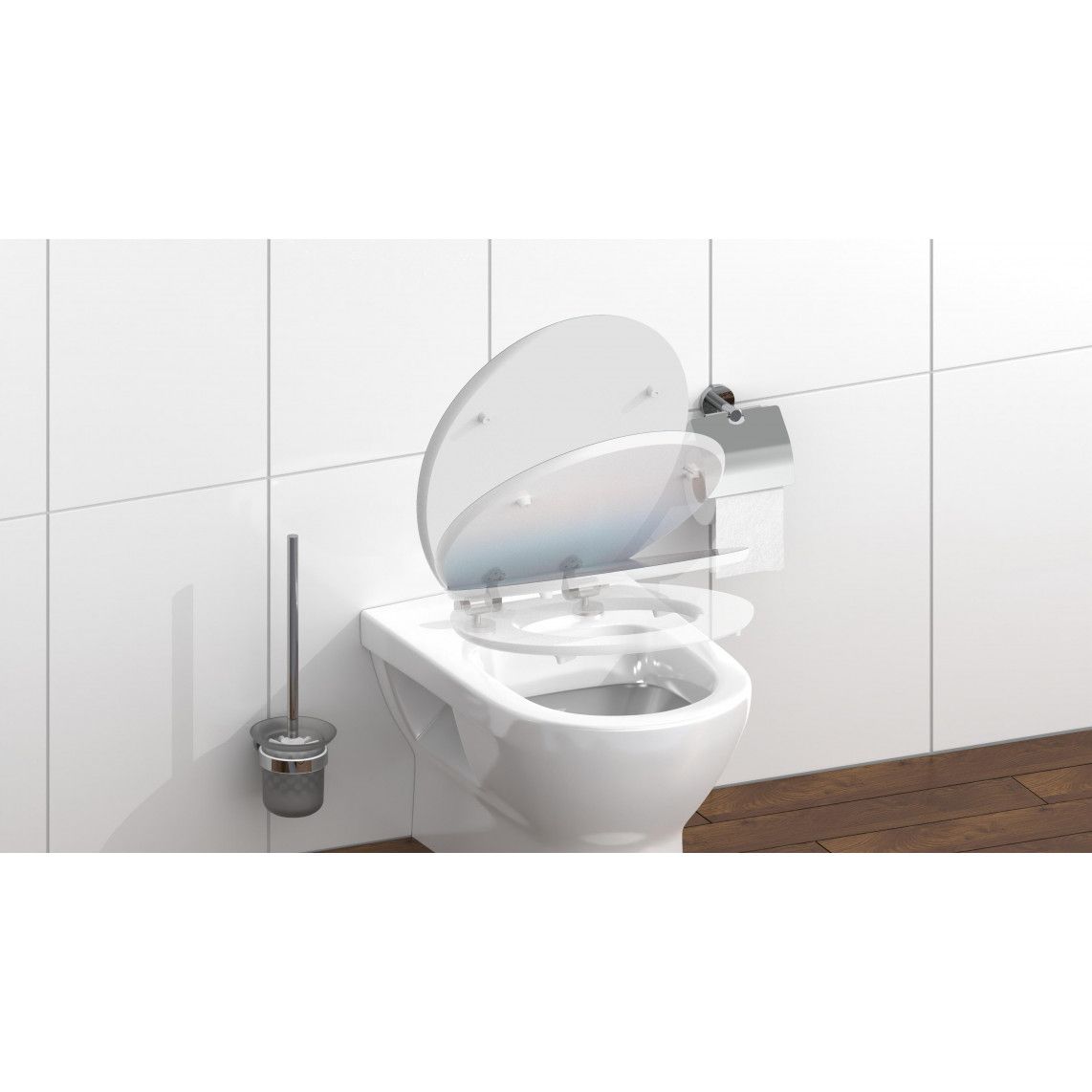 80548 abattant WC en MDF HG POLAR LIGHTS, avec frein de chute vue 9