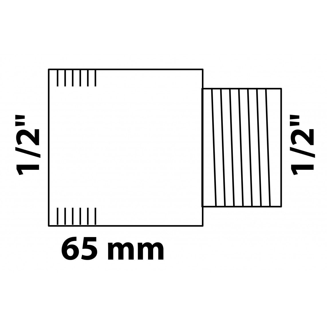 989317255 Tap extension, brass, 1/2" x 65 mm vue 2