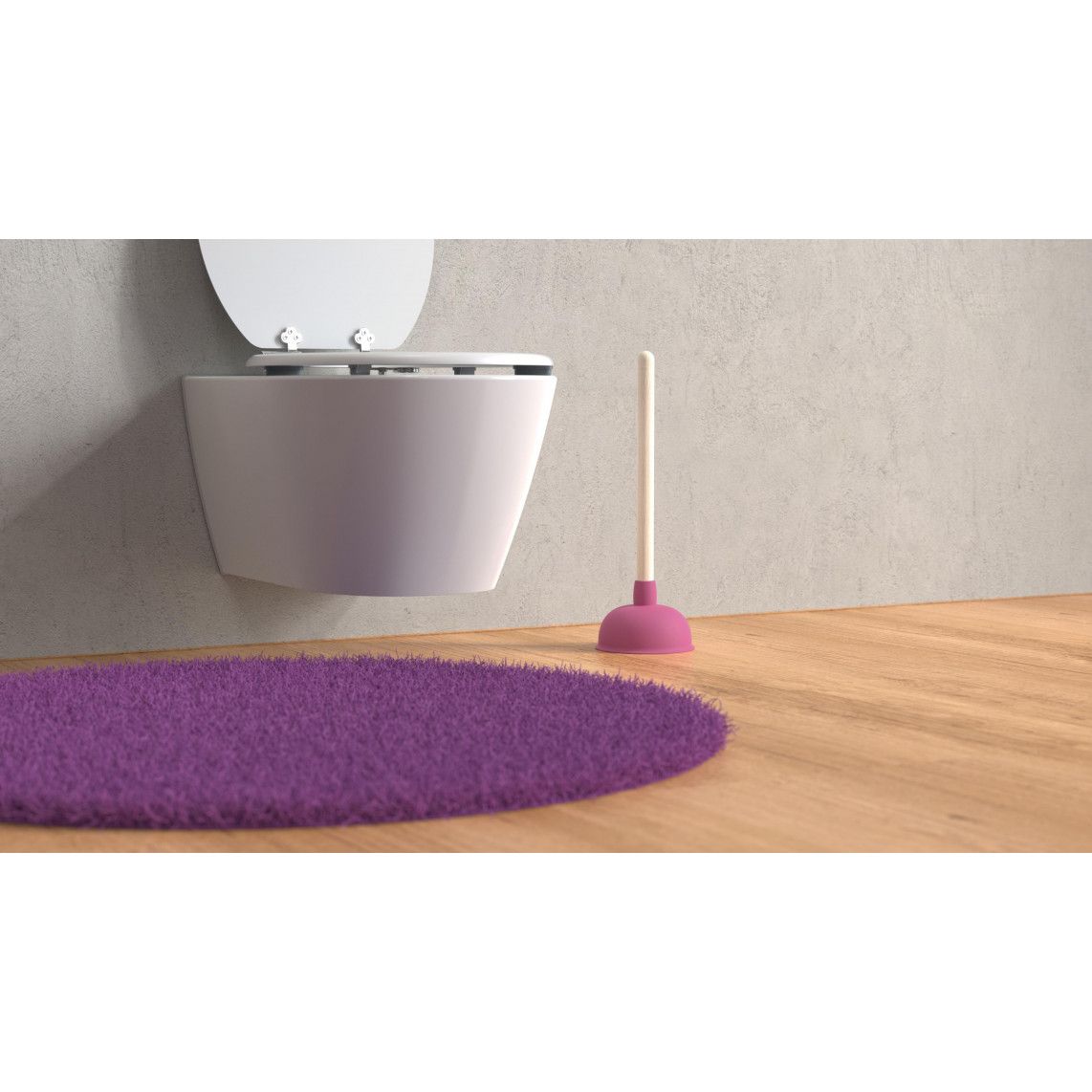 BZ002 Nettoyant pour évier avec Poignée en bois, Ø 140 mm, Rose vue 8