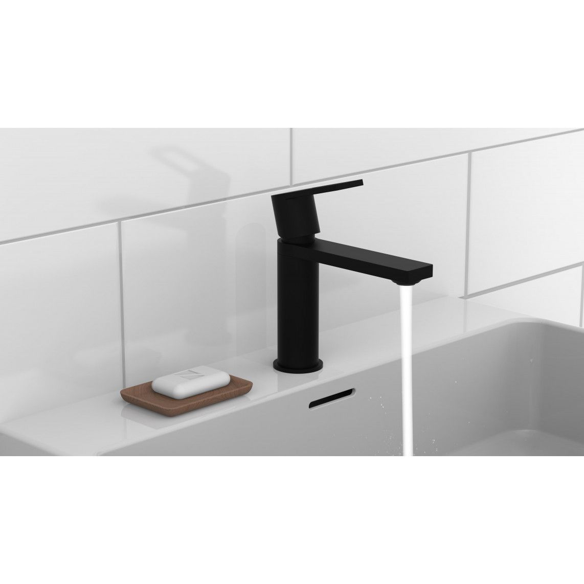 33016 MANHATTAN Mitigeur lavabo, noir mat vue 7