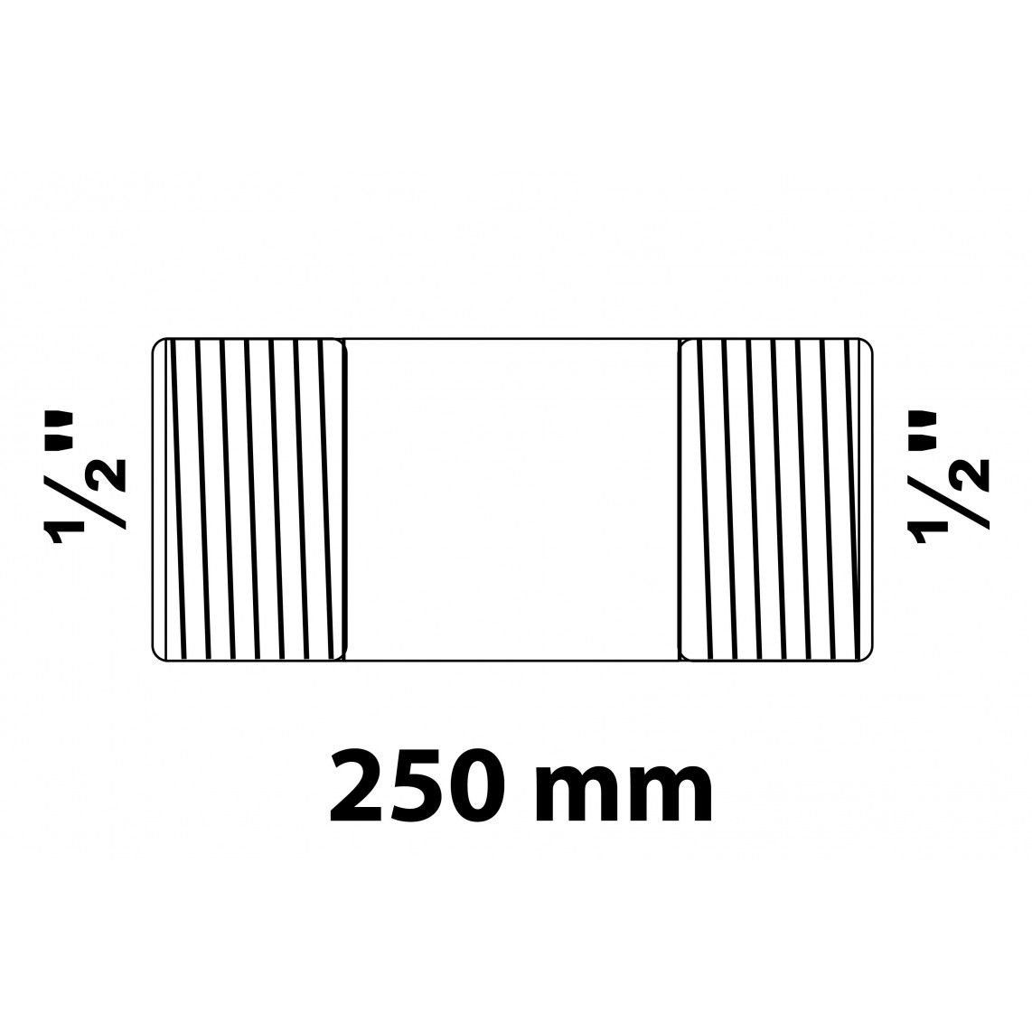 989822455 FM mamelon double, galvanisé, 1/2" x 250 mm, (23) vue 2