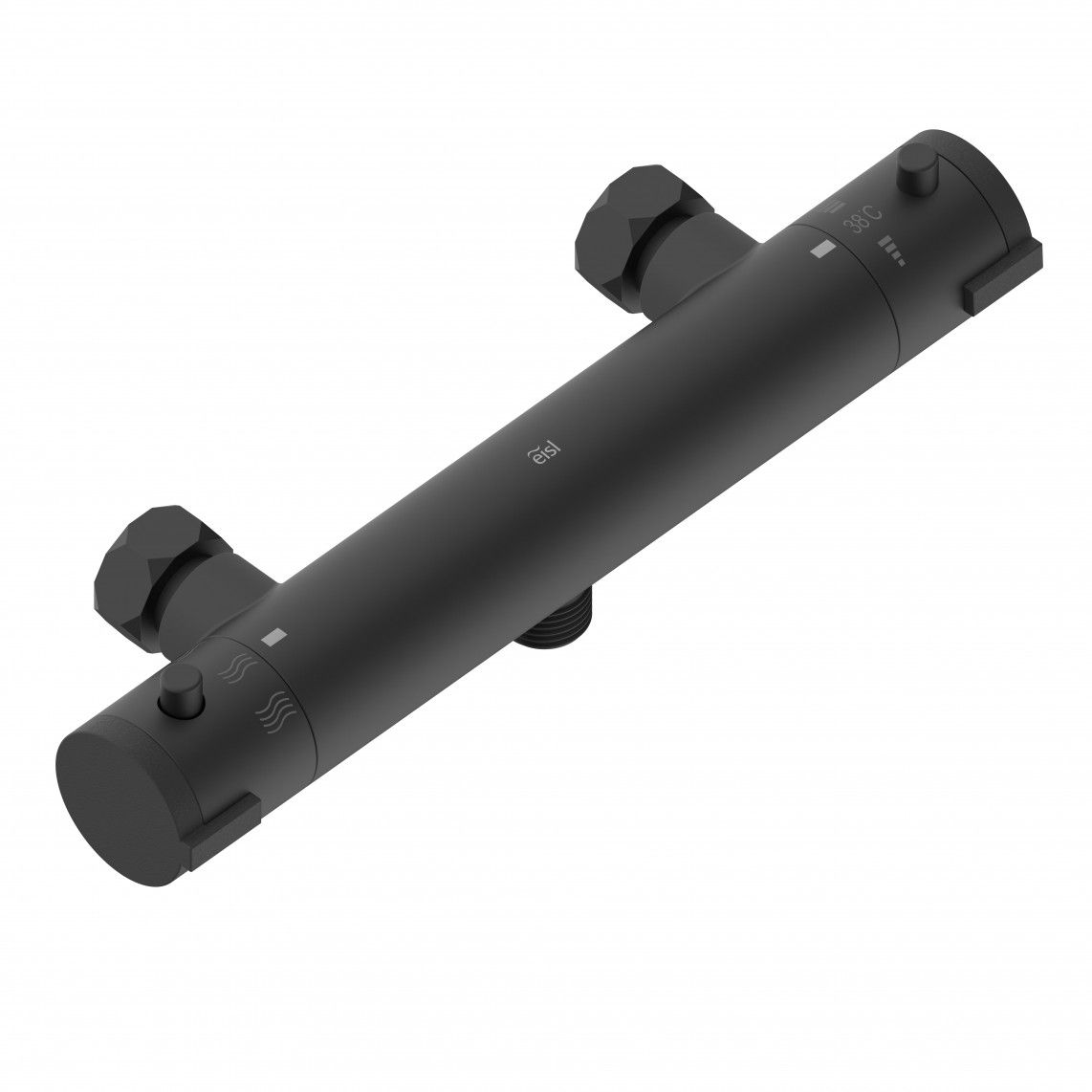 CLT168ACRBL CLAUDIO Thermostatic shower mixer, black matt vue 6