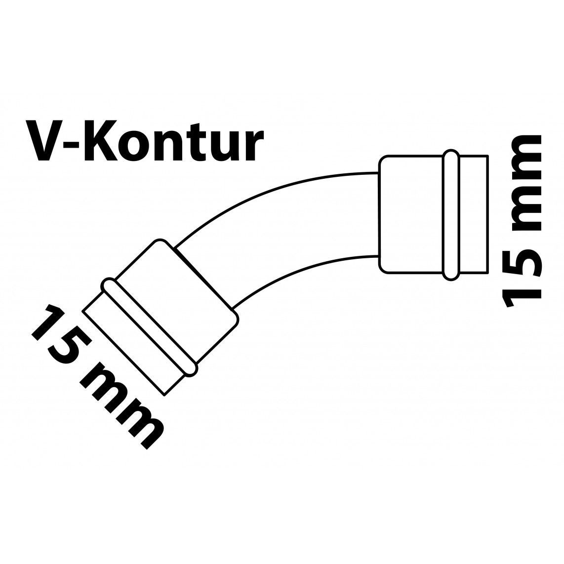 988612254 CU arc 45°, vierge, 15 mm, 2 manchons, (P5041) vue 2