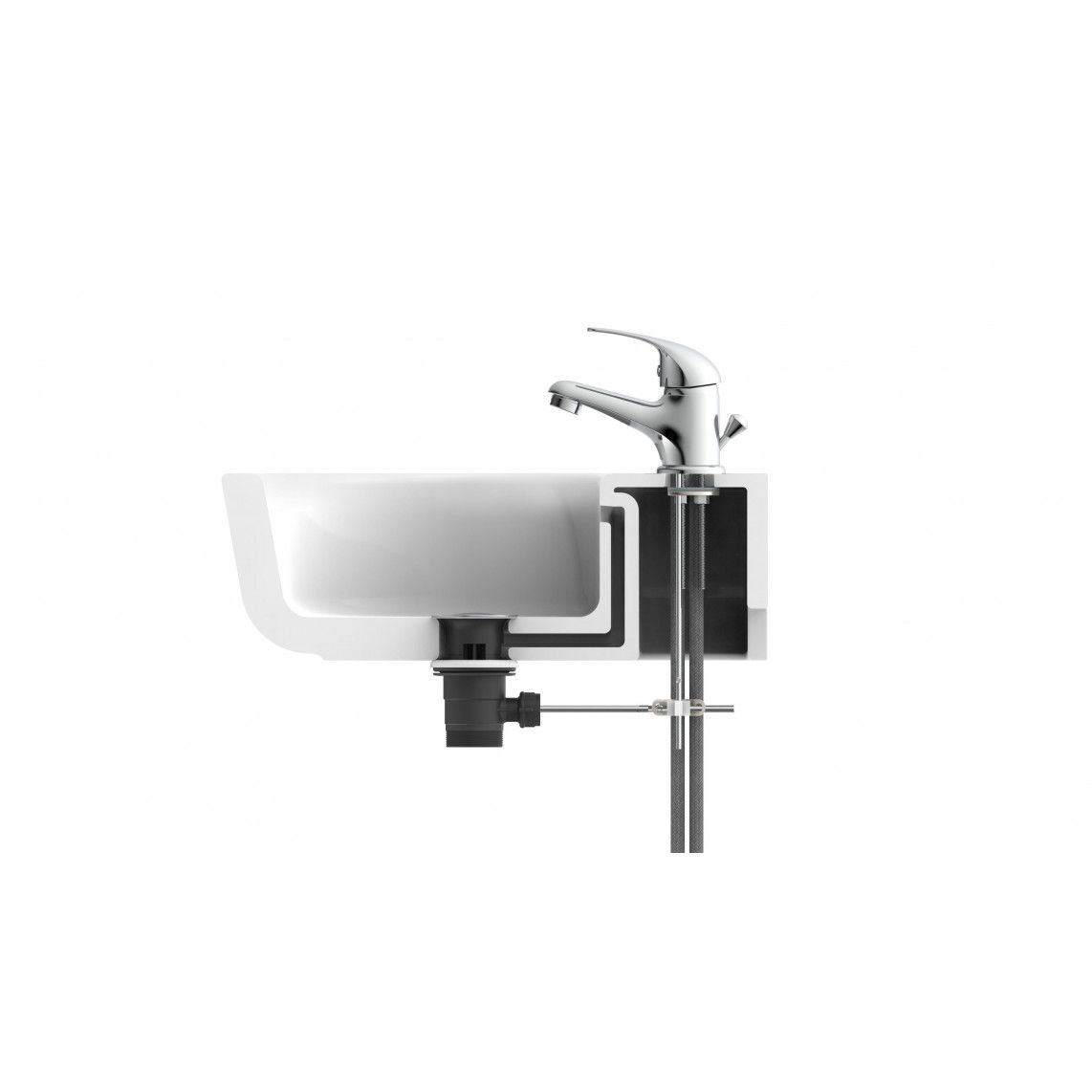 41100 ATHOS PLUS Wastafelkraan, chroom vue 10