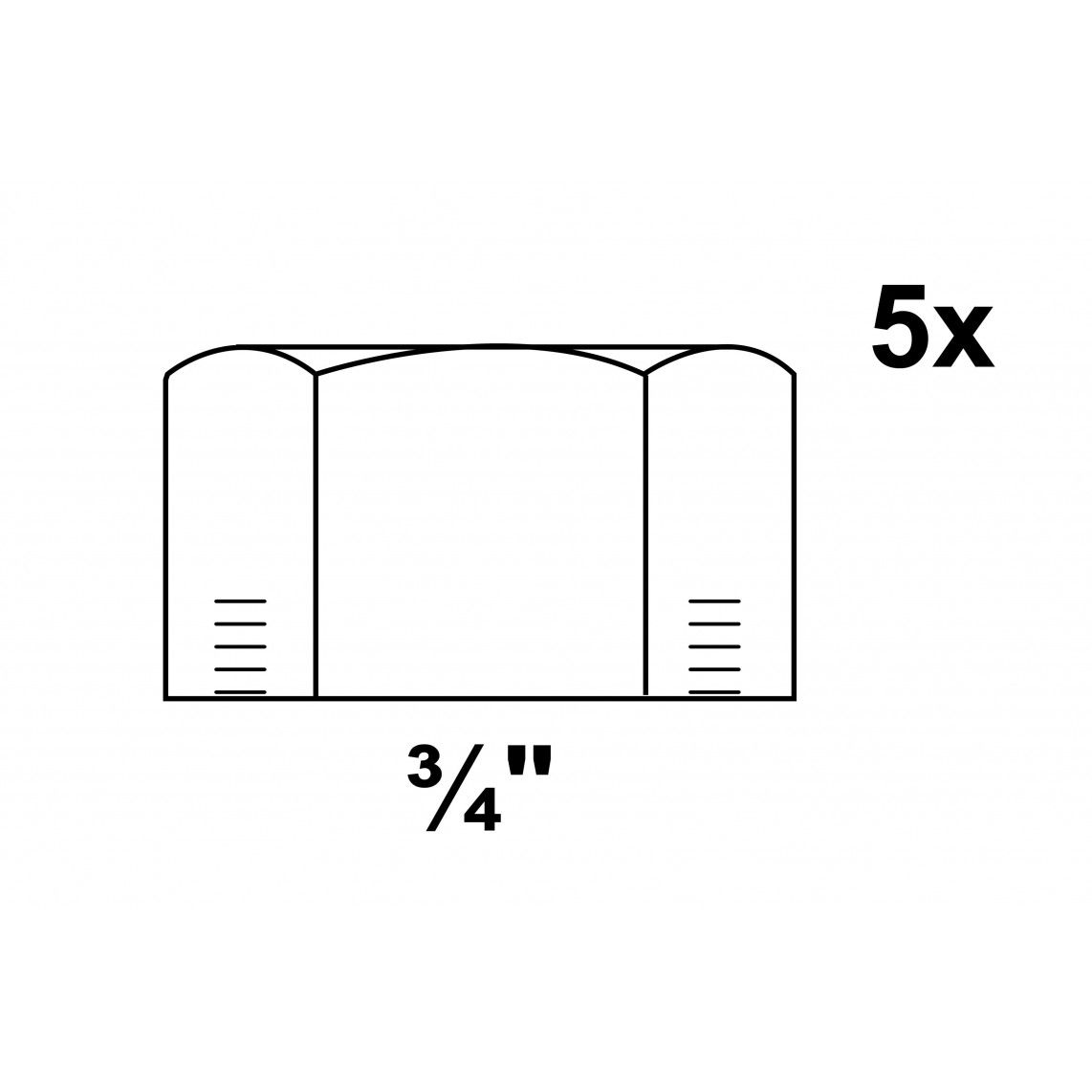 989812060 End cap, malleable galvanized, 3/4" female (5x) vue 2