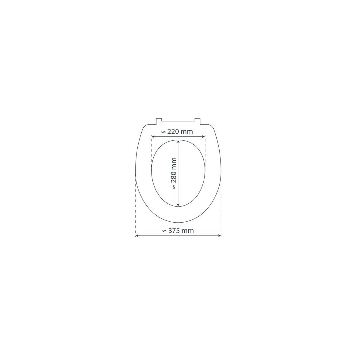 82850 Duroplast Toilet seat WHITE, made in Europe, with soft close and quick fixing, incl. scent stone vue 2