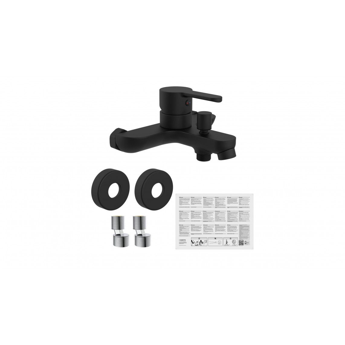 44306 DENVER Bathtub mixer, black matt vue 4