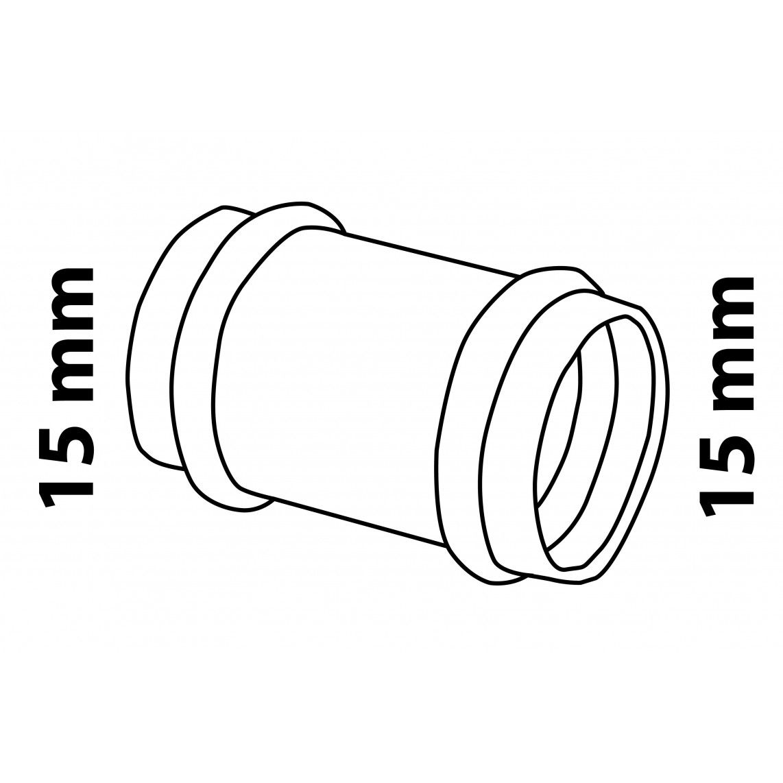 988616755 CU schuifmof, blanco, 15 mm, 2 mofen, (P5270S) vue 3